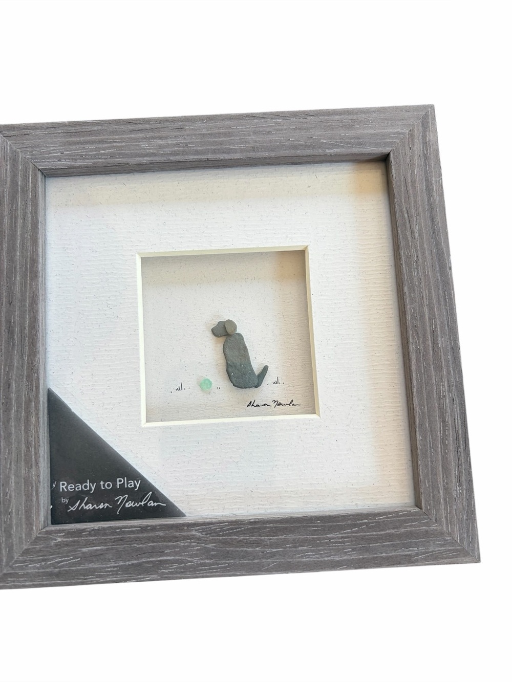 Demdaco Grey Ready to Play Pet Silhouette Wall Art